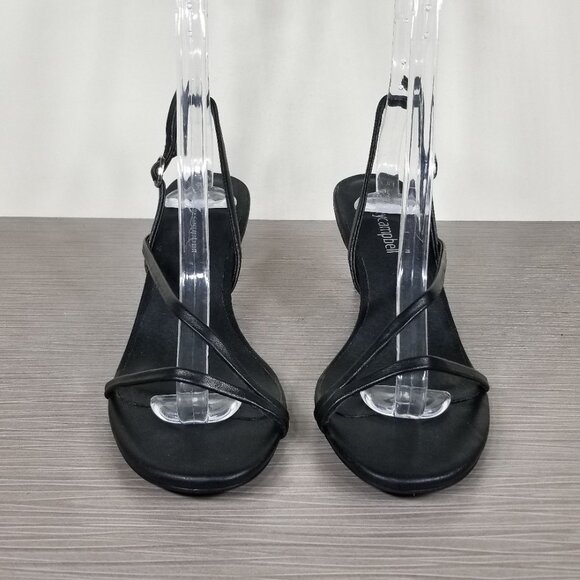 Jeffrey Campbell Morph Slingback Sandal, Black Leather, Womens Size 6 M - Picture 2 of 14